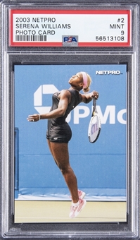 2003 Netpro #2 Serena Williams Rookie Card - PSA MINT 9